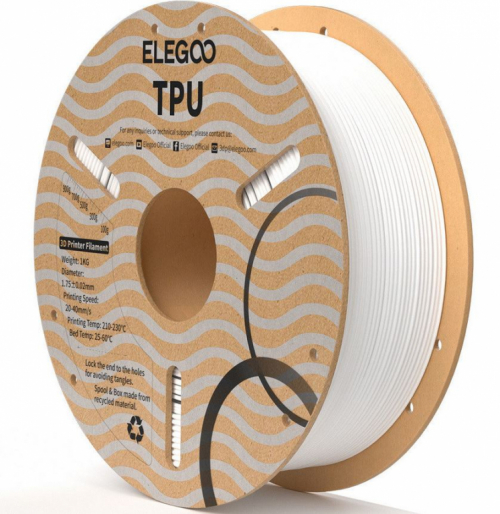 ELEGOO TPU 95A Filament 1.75mm Colored 1KG - White