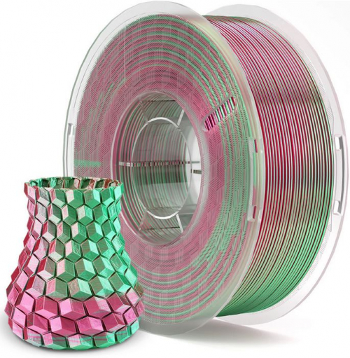 ELEGOO Silk PLA Filament 1.75mm Colored 1KG - Silk Green Red