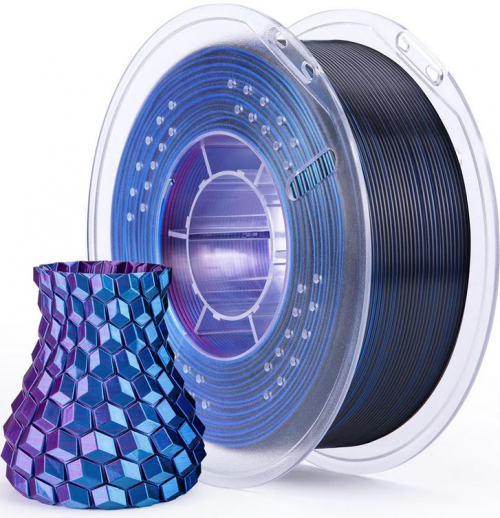 ELEGOO Silk PLA Filament 1.75mm Colored 1KG - Silk Blue Purple Black