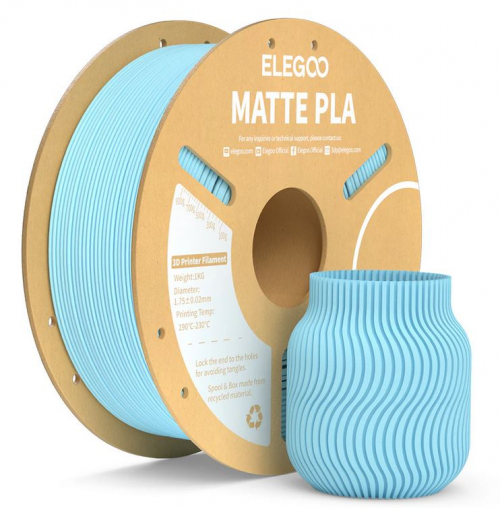 ELEGOO PLA MATTE Filament 1.75mm Colored 1KG - Ice Blue