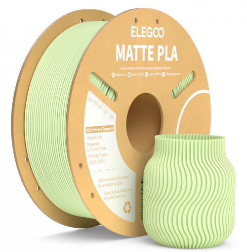 ELEGOO PLA MATTE Filament 1.75mm Colored 1KG - Mint Green