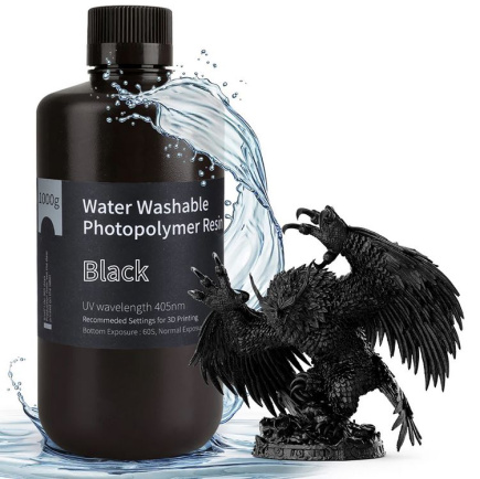 ELEGOO Water-washable Resin Colored 1KG #Black