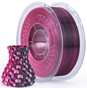 ELEGOO Silk PLA Filament 1.75mm Colored 1KG - Silk Black Red