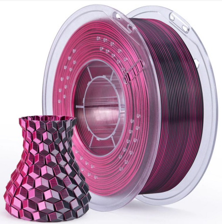 ELEGOO Silk PLA Filament 1.75mm Colored 1KG - Silk Black Red