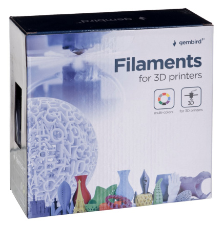 Gembird 3DP-PLA1.75-01-BK 3D printing material Polylactic acid (PLA) Black 1.4 kg