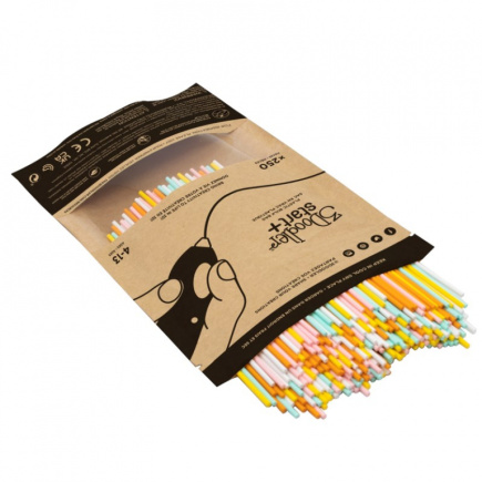 3Doodler Start Eco Plastic - Fire and Ice Mixed Bag 250 Compostable plastic Orange, Turquoise, Valge, Yellow 1 g