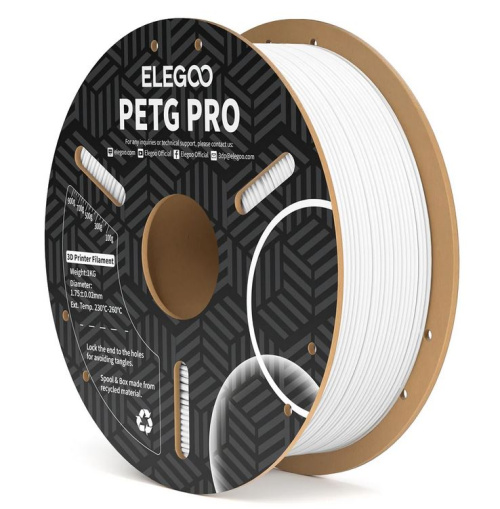 ELEGOO PETG Pro Filament 1.75mm Colored 1KG - White