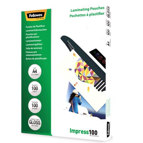 LAMINATOR POUCH GLOSSY/A4 100 100PCS 5351111 FELLOWES