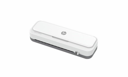 HP ONELAM 400 A3 laminator, Hot/Cold, integrated trimmer, corner rounder, speed 40 cm/min + 15 pouches: 3xA4, 4xA5, 4xA6, 4xB-CARD, Valge