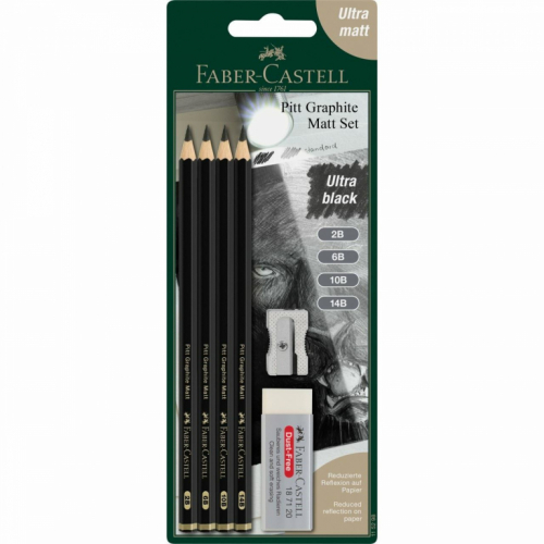 FABER-CASTELL Bleist. Pitt Graphite Matt 2B 6B 10B 14B