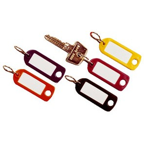 DURABLE Schlüsselanhänger Key Clip 6 Stück farbig sortiert