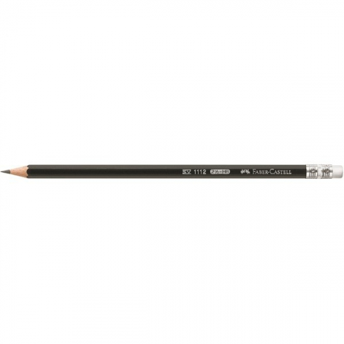 FABER-CASTELL Bleistift 1112 mit Gummitip HB 12er
