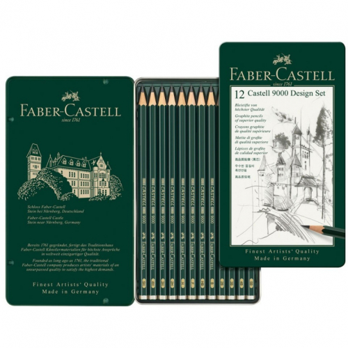 FABER-CASTELL Bleistift Castell 9000 12er Design Set