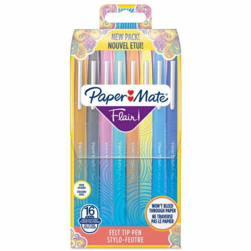 PAPER MATE Faserschreiber Flair M 0.7mm 16er Etui sortiert Blister