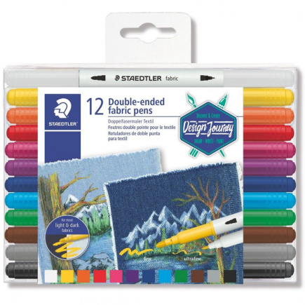 STAEDTLER Fasermaler D.spitze textil 12ST