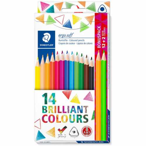STAEDTLER Buntstift ergosoft neon 14ST