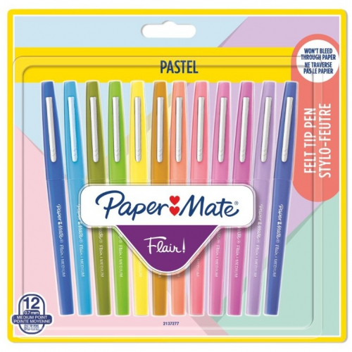 PAPER MATE Faserschreiber Flair 12er PASTELL M 0.7 mm Blister