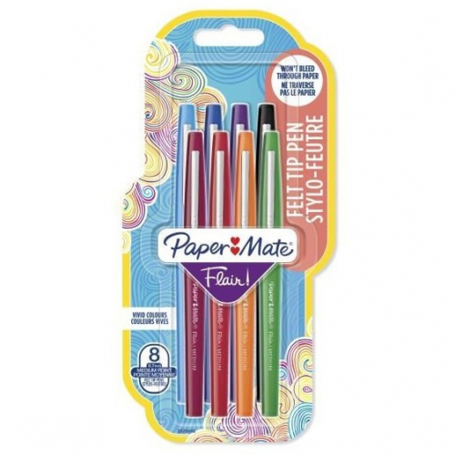 PAPER MATE Faserschreiber Flair 8er Candy Pop M 0.7 mm Blister