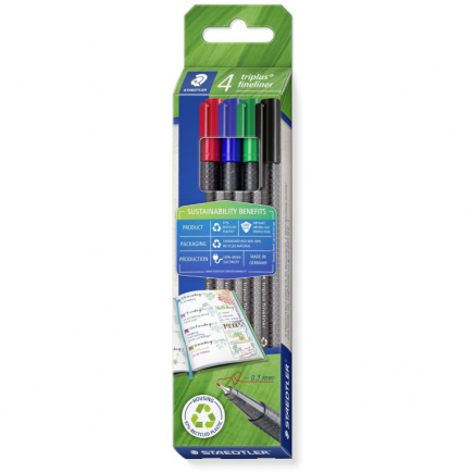 STAEDTLER Fineliner triplus 4er-Set retail