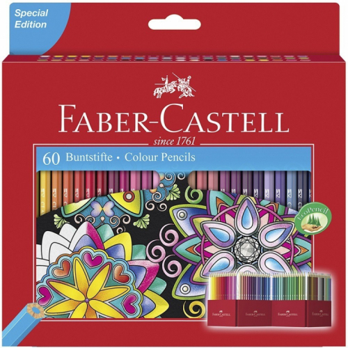 FABER-CASTELL Buntstift Castle 60er Kartonetui