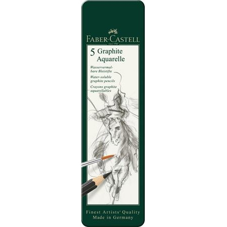 FABER-CASTELL Aqua.bleistift Graphite Aquarelle 5er Et