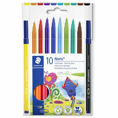 STAEDTLER Fasermaler Noris 10er-Set im Kartonetui 1mm retail