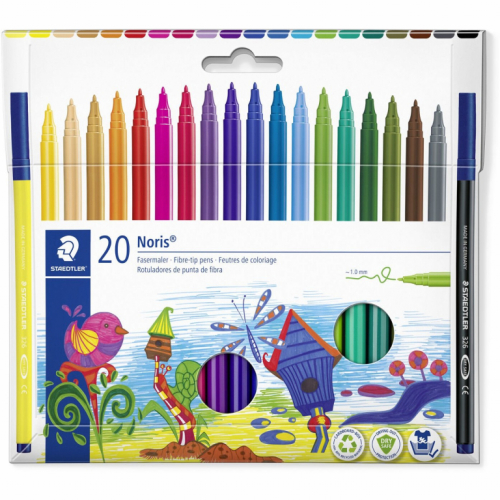 STAEDTLER Fasermaler Noris 20er-Set im Kartonetui 1mm retail