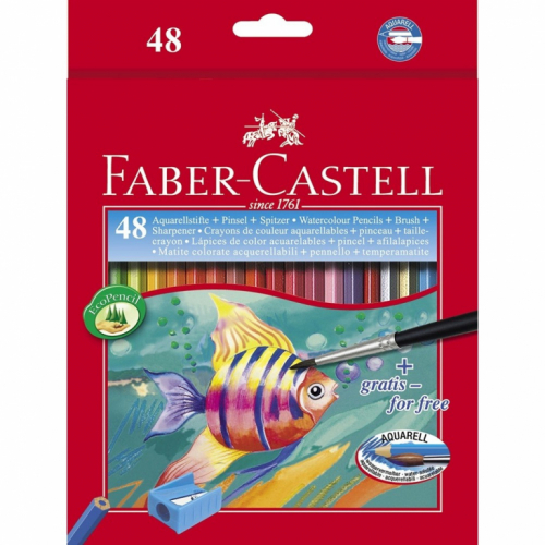 FABER-CASTELL Buntstift Kinder Aquarell 48erKartonetui