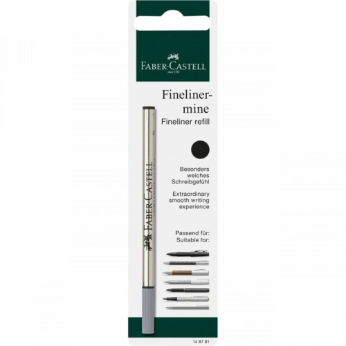 FABER-CASTELL Finelinermine schwarz in BK 5er