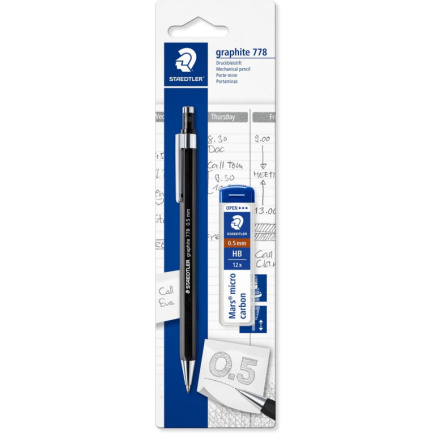 STAEDTLER Druckbleistift 778 05 + Minen BK