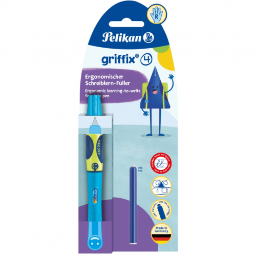 Pelikan griffix Füller Rechtshänder Neon Fresh Blue Blister