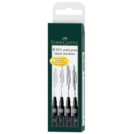 FABER-CASTELL Tuschestift Pitt Artist Pen Farbe 199 4x 21259750