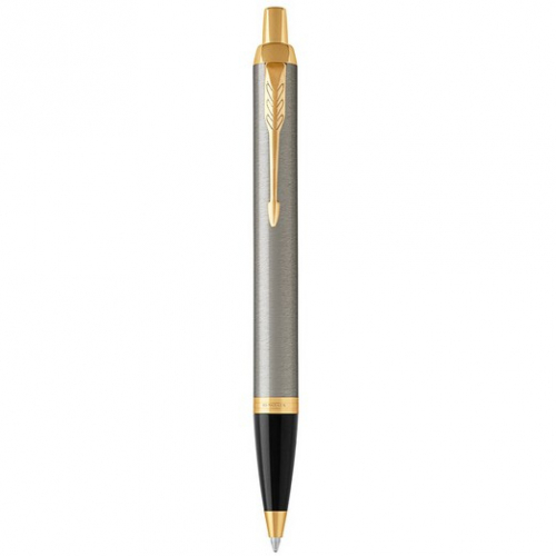 PARKER Kugelschreiber IM Brushed Metal M Blau Geschenkbox