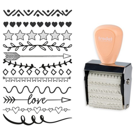 trodat Creative Mini/V1 Pastell Creme + Kissen 3Farben 1129