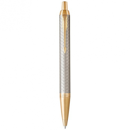 PARKER Kugelschreiber IM Premium Warm Silver M Blau Geschenkbox