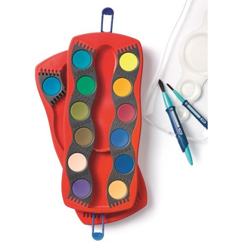 FABER-CASTELL Farbkasten Connector 24 Farben rot