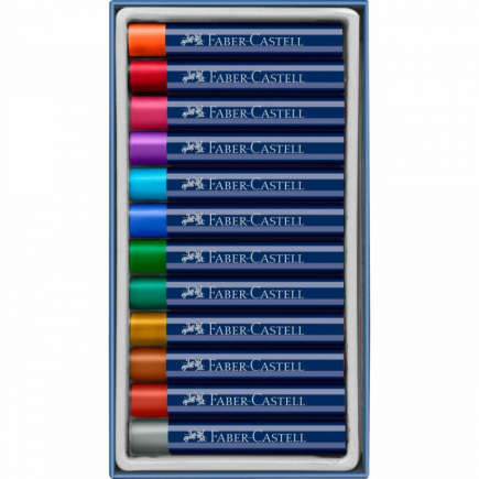 FABER-CASTELL Ölpastellkr. metallic 12er Kartonetui