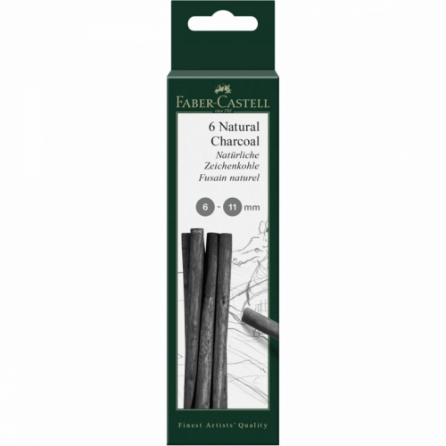 FABER-CASTELL Zeichenkohle natürlich Pitt 6-11mm in BK