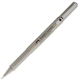 FABER-CASTELL Tintenschreiber Ecco Pigment 0.6 mm sw