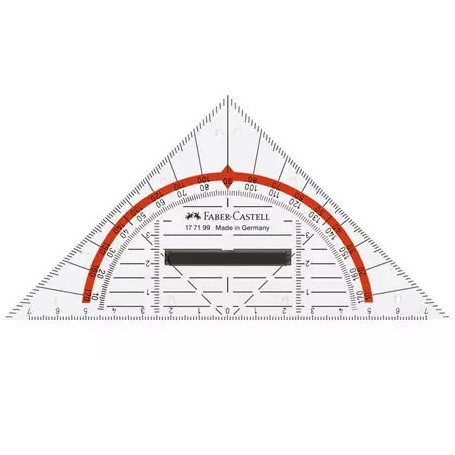 FABER-CASTELL Geometrie-Dreieck klein mit Griff 14cm