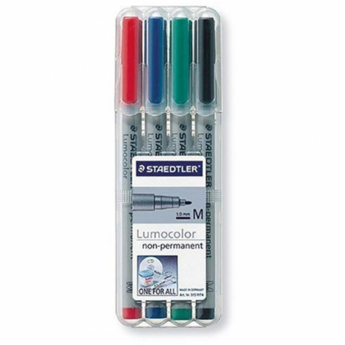 STAEDTLER Folienstift Lumocolor M nonperm 4St