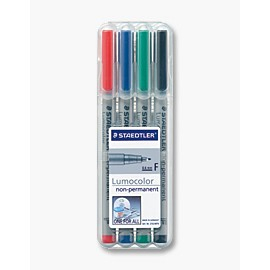 STAEDTLER Folienstift Lumocolor F nonperm 4St