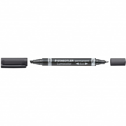 STAEDTLER Zweispitzmarker Lumocolor perm schwarz 10 Stück 21265316