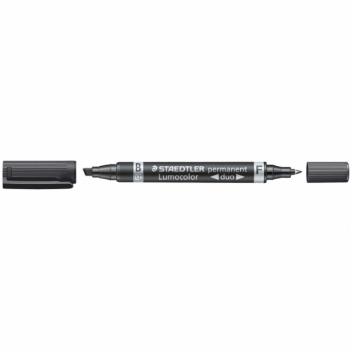 STAEDTLER Zweispitzmarker Lumocolor perm schwarz 10 Stück 21265316
