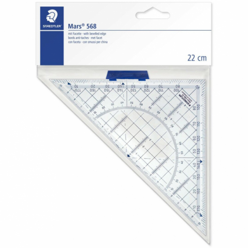 STAEDTLER Geodreieck 22cm Acryl m.Griff trans