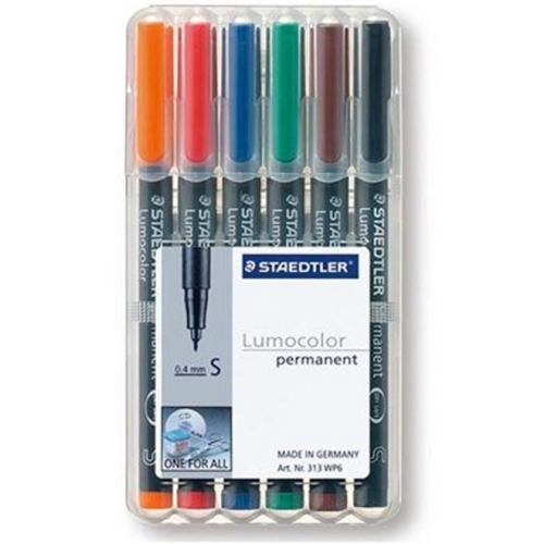 STAEDTLER Folienstift Lumocolor S perm 6St
