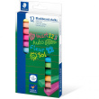 STAEDTLER Wandtafelkreide farbig 12St Etui