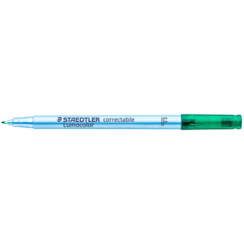 STAEDTLER Folienstift Lumocolor correc F grün 10 Stück
