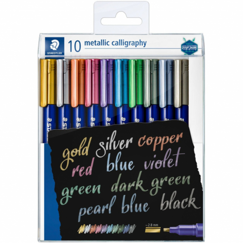 STAEDTLER Marker Metallic calligraphy 10 St.im Etui. 2.8mm