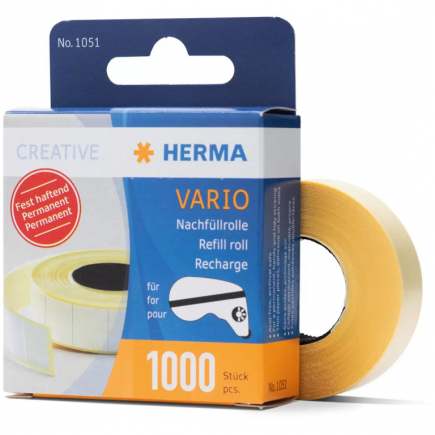HERMA Vario Nachfüllrolle fest haftend 1000 Klebestücke